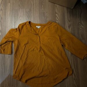 Liz Claiborne-XXL 3/4 Sleeve-Burnt Orange Blouse